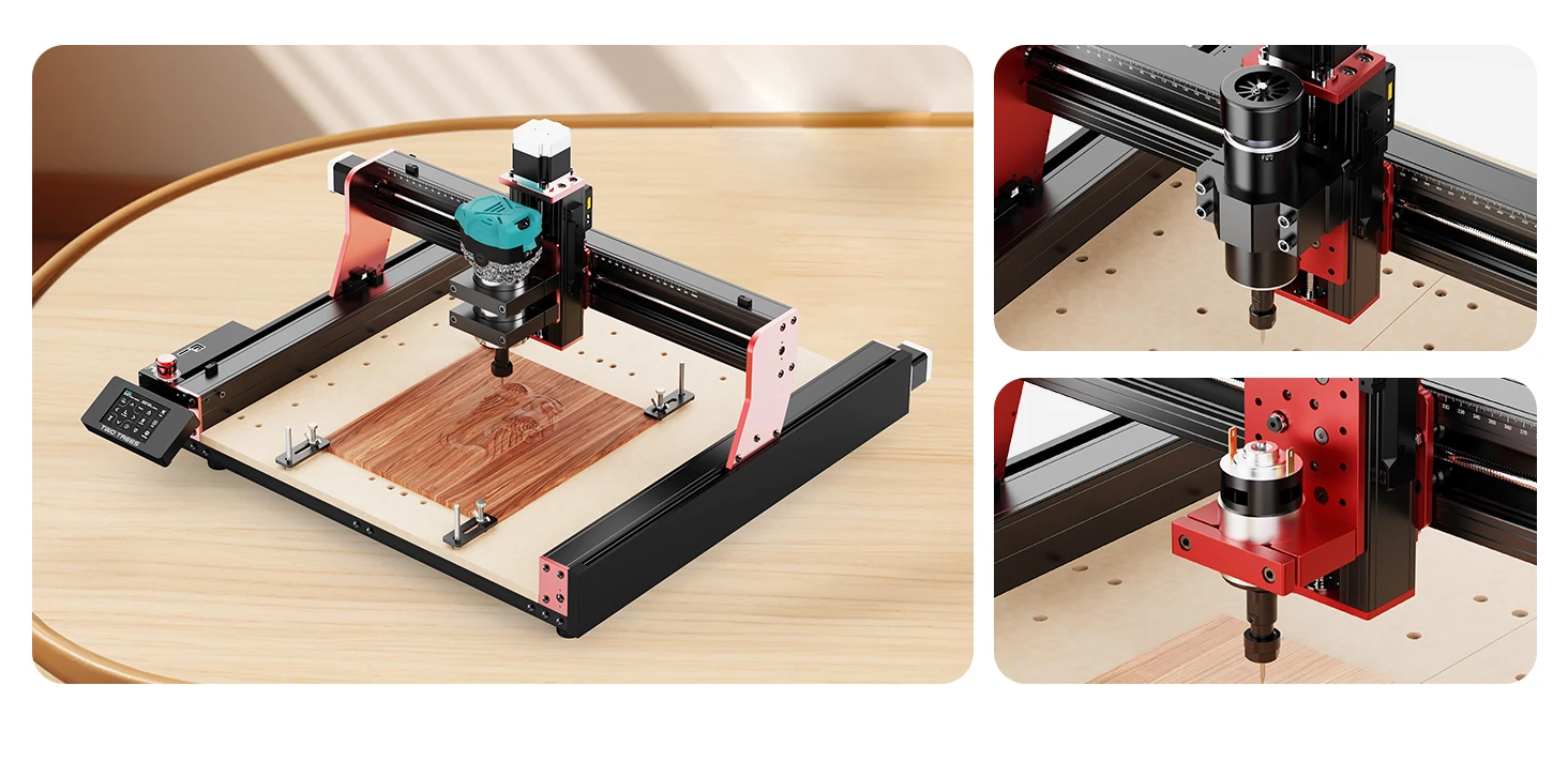 800W Wood Trimmer Router Spindle Electric Trimming Machine Woodworking Trimmer for CNC Engraver TTC450 Pro Engraver Parts