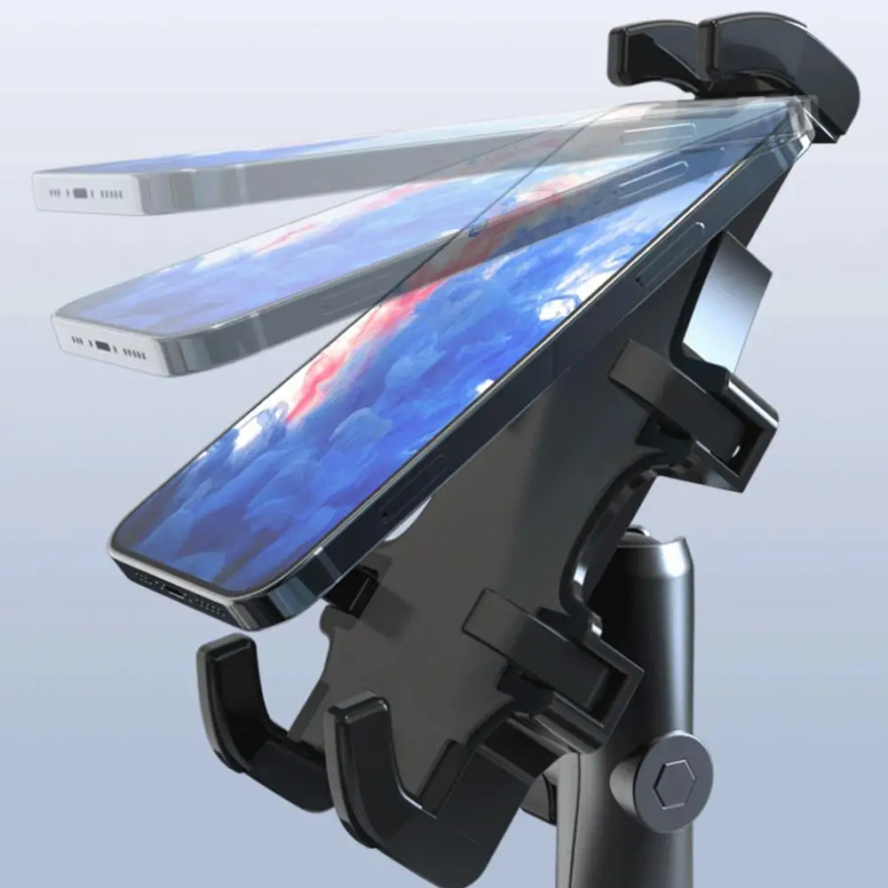 Motorcycle Electric Bike Mobile Phone Holder 360 Degree Rotatable Protective Bracket GPS Mount Phone Holder Shock Absorber