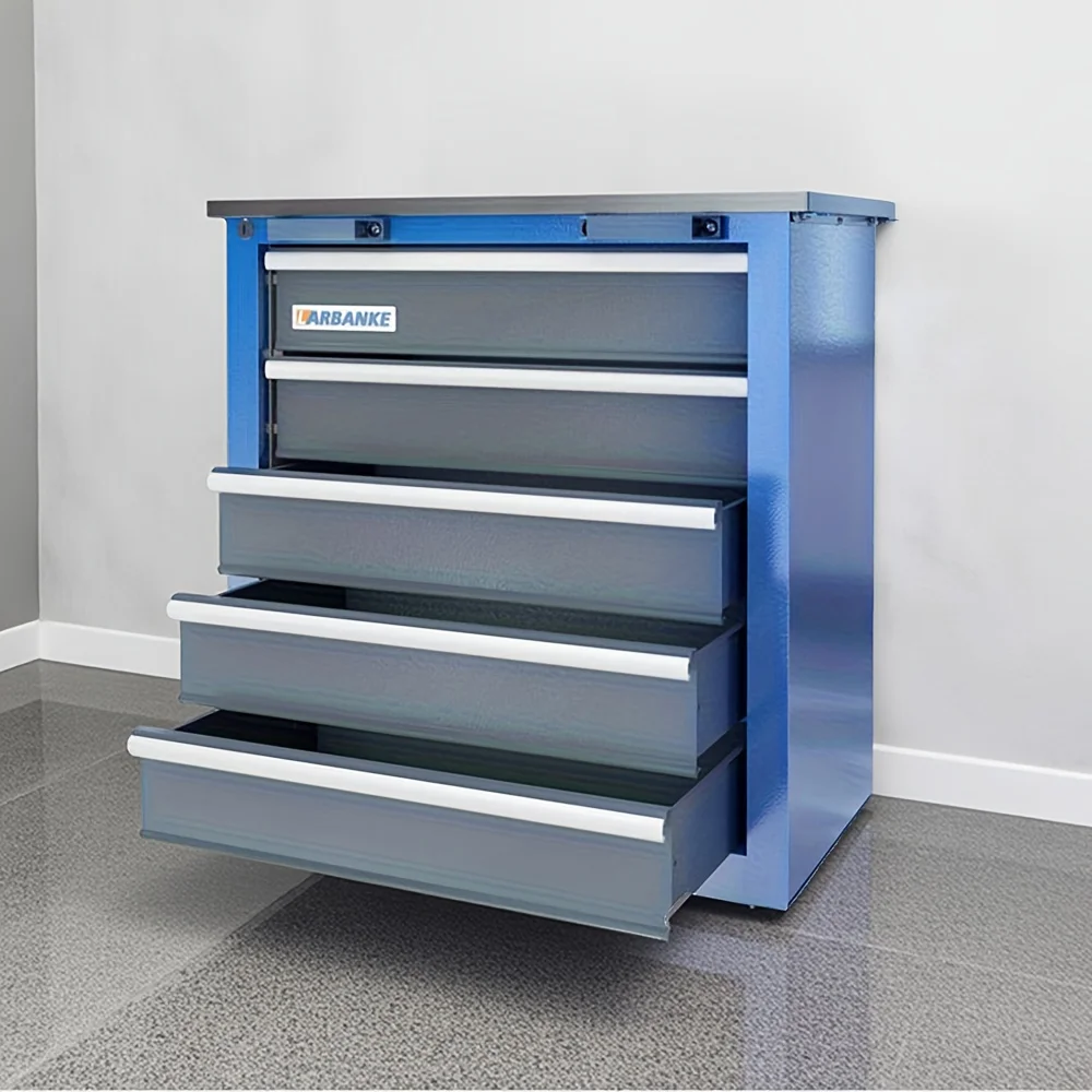 5-Drawer Tool Chest,Locking Metal Tool Cabinet with Drawer Liners,Non-slip Pearl Cotton Mat