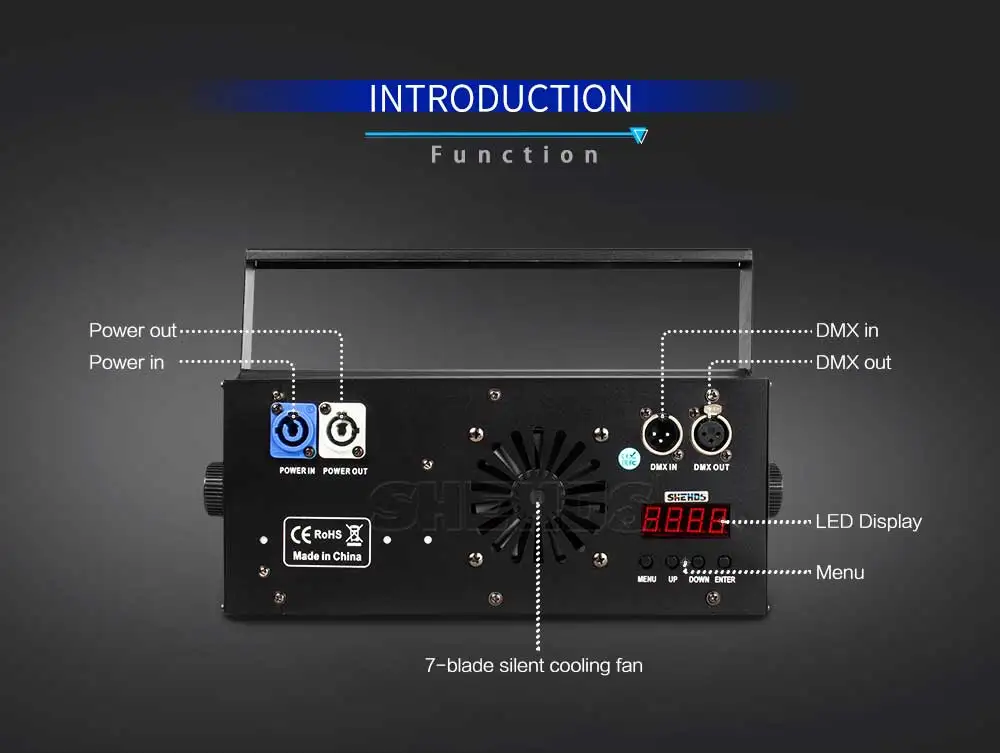 SHEHDS LED 2 Eyes 200W DMX Cool+Warm White COB High Power Blinder Stage Lamp for Theater Concert Decorative Effect Light
