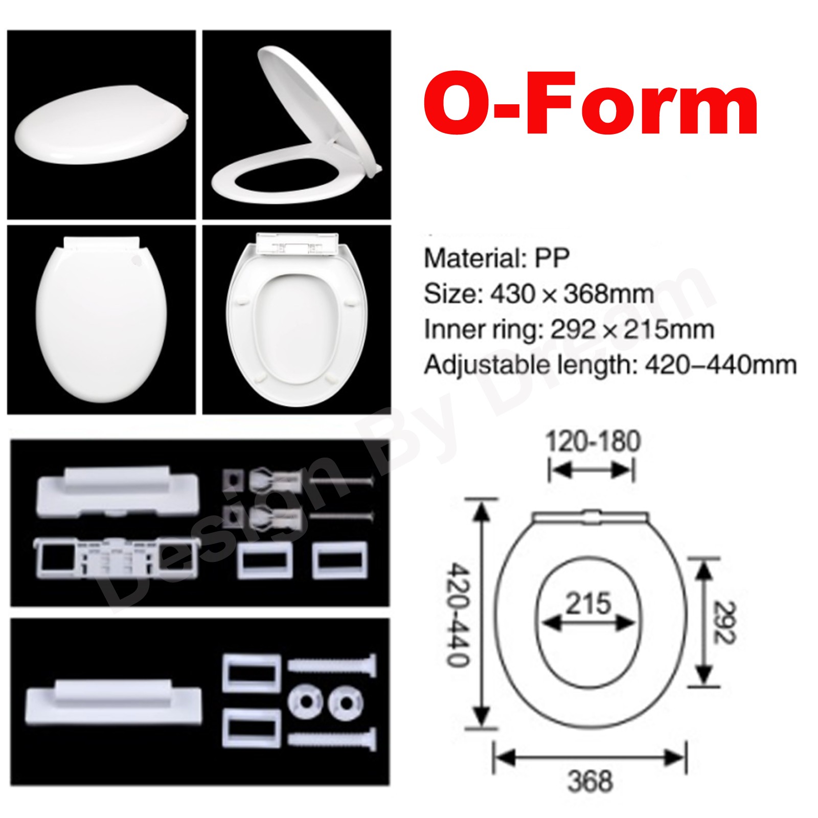 Soft Close Square Toilet Seat Quick Release,Anti-Bacterial White+360° Adjustable Stainless Hinges, Simple Top Fixing Lid Loo WC