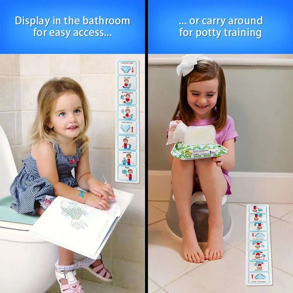 Potty Training Visual Schedule Toilet Chart Schedule Sticker Cards For Visual Aid Special Ed Speech Delay Non Verbal Children