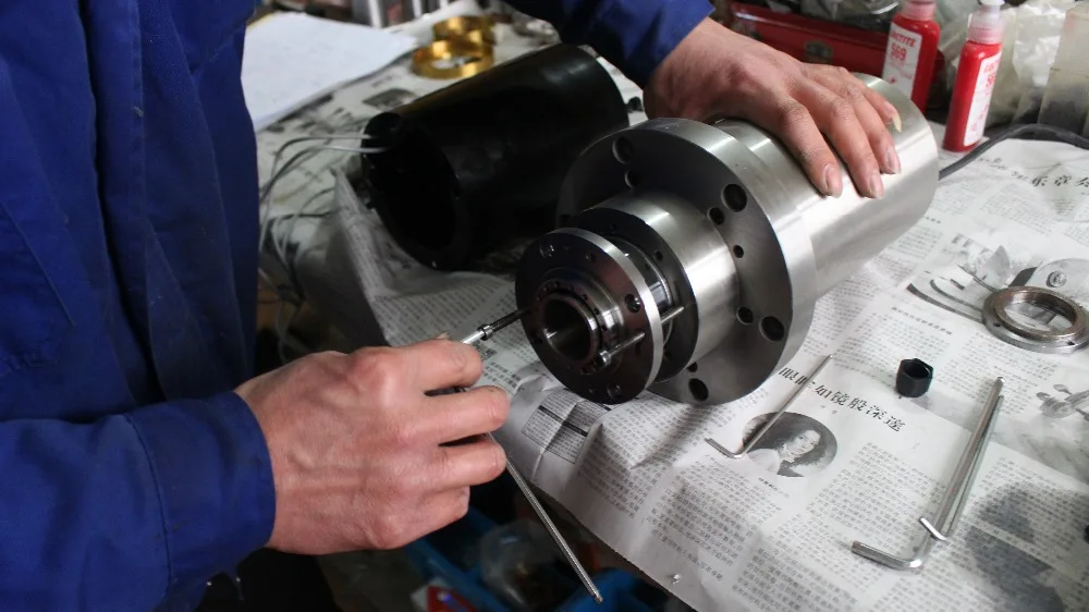 『US/EU』NC 2.2W 220V ATC Spindle Motor ISO20 80mm Permanent POWER Water Cooled Spindle+Inverter For CNC Router Machine