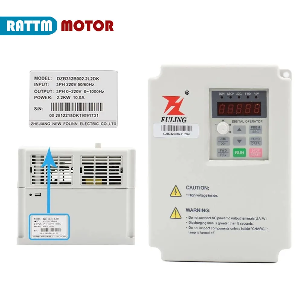『US/EU』NC 2.2W 220V ATC Spindle Motor ISO20 80mm Permanent POWER Water Cooled Spindle+Inverter For CNC Router Machine