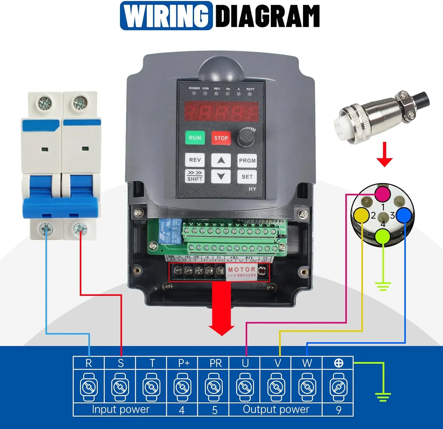 『US/EU』NC 2.2W 220V ATC Spindle Motor ISO20 80mm Permanent POWER Water Cooled Spindle+Inverter For CNC Router Machine