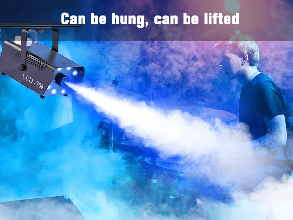 U'King 700W Smoke Machine RGB 3in1 8 LED Stage Colorful Spray Fog Machine Stage Light Wedding Banquet Disco DJ Show Christmas
