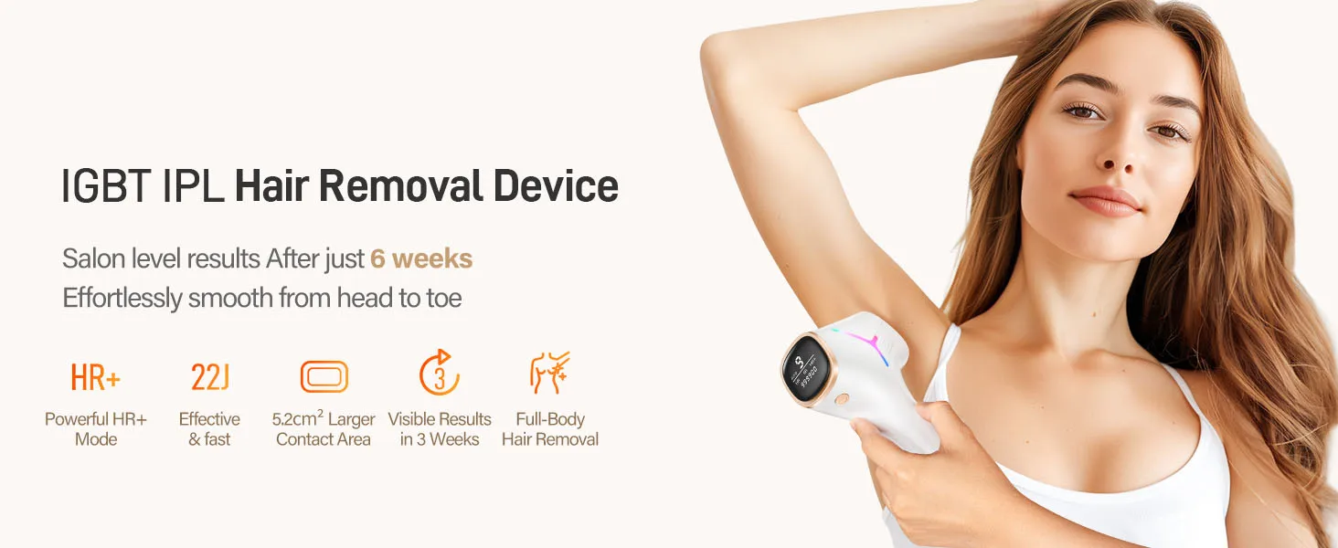 IPL Hair Removal 999900+ Fast Flashes 9 Energy Levels 22j Painless Epilator Face Armpits Legs Binikis Body Hair Trimmer
