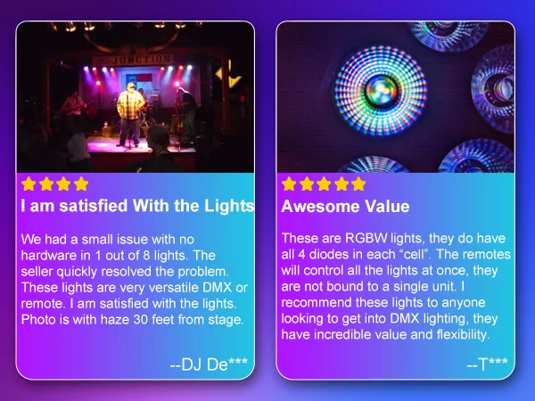 U'King 4PCS 80W Par Light 4in1 RGBW 14 LED Stage Effect Light DMX512 Remote Control Flat Light for KTV DJ Disco Bar Stage Light