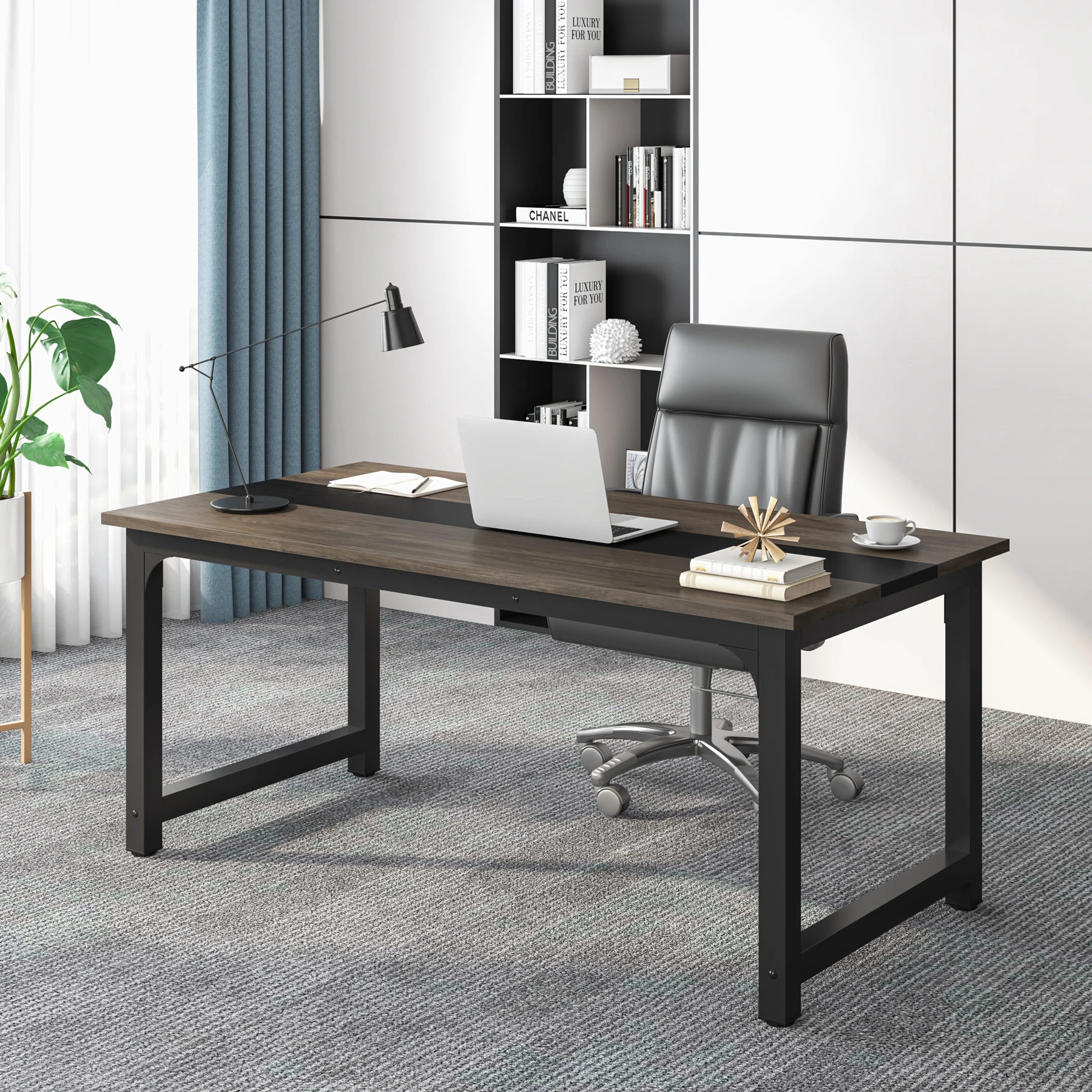Tribesigns Large Office Desk Computer Table Study Writing Desk Workstation for Home Office Modern Computer Desk