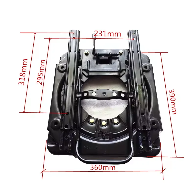 Heavy Duty Seat Swivel Base with Slider, 3.0mm Steel Plate Swivel Seat Base 360 Degree Rotatable for RV Van Camper Boat TruckBus