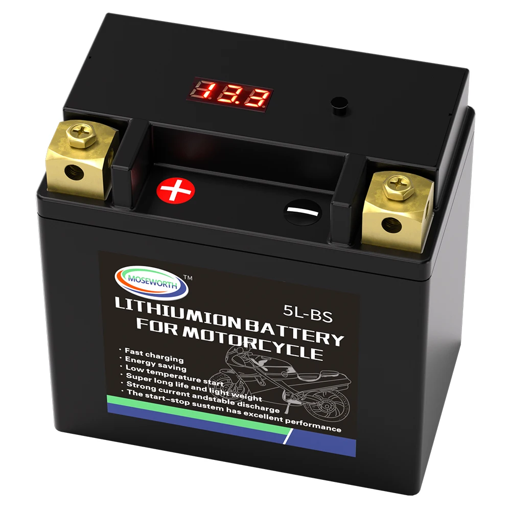 12V Lithium Motorcycle Battery LiFePO4 Built in BMS Maintenance Free for ATV UTV Jet Ski Snowmobile Honda Suzuki Kawasaki Yamaha