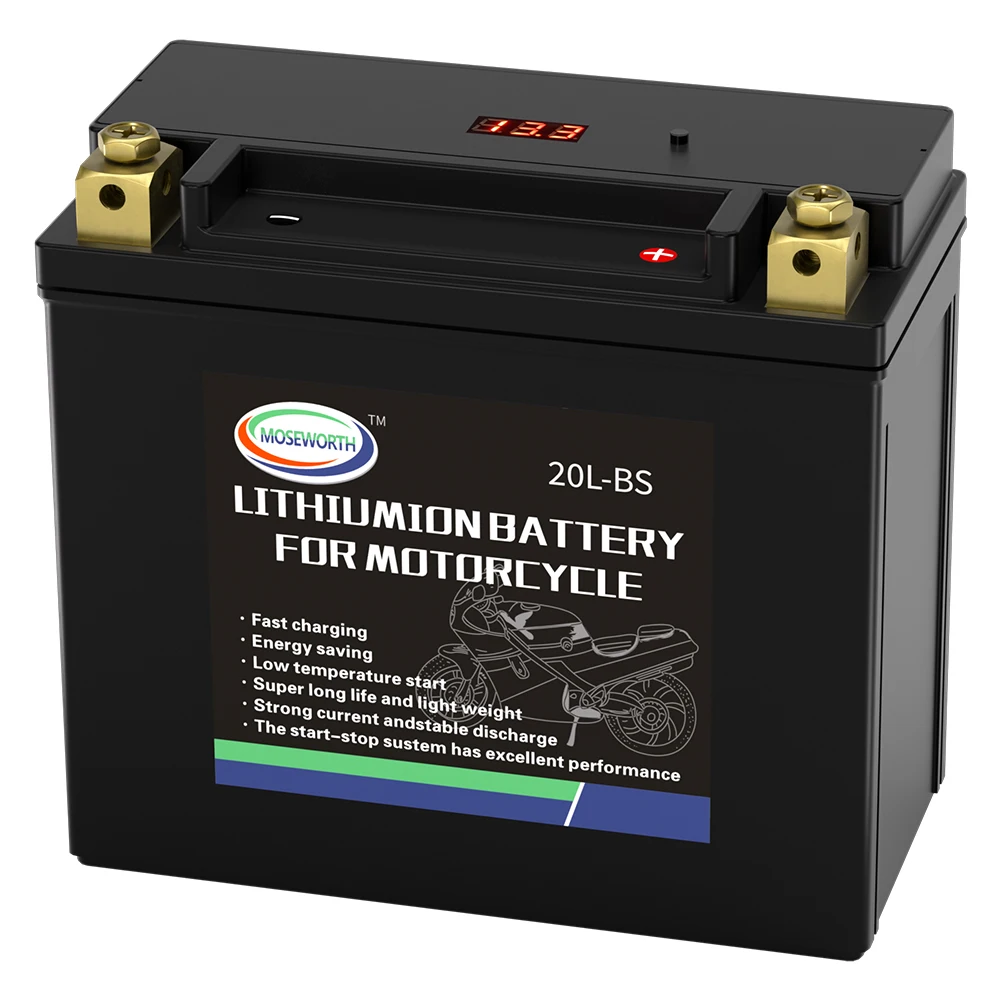 12V Lithium Motorcycle Battery LiFePO4 Built in BMS Maintenance Free for ATV UTV Jet Ski Snowmobile Honda Suzuki Kawasaki Yamaha