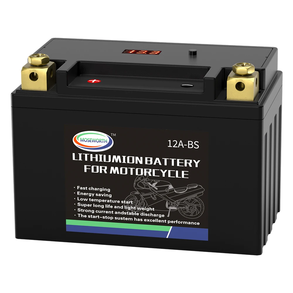 12V Lithium Motorcycle Battery LiFePO4 Built in BMS Maintenance Free for ATV UTV Jet Ski Snowmobile Honda Suzuki Kawasaki Yamaha