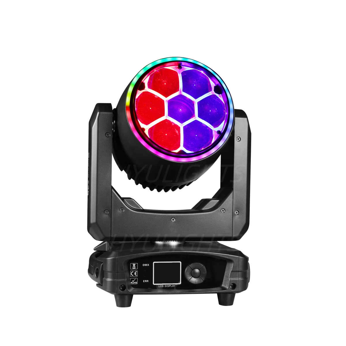 7X40W Rgbw 4in1 Led Spotlight Wash/Beam /Zoom, Professionele Dj/Bar Verlichting Grote Bee Eye Moving Head Disco Strobe Podiumver
