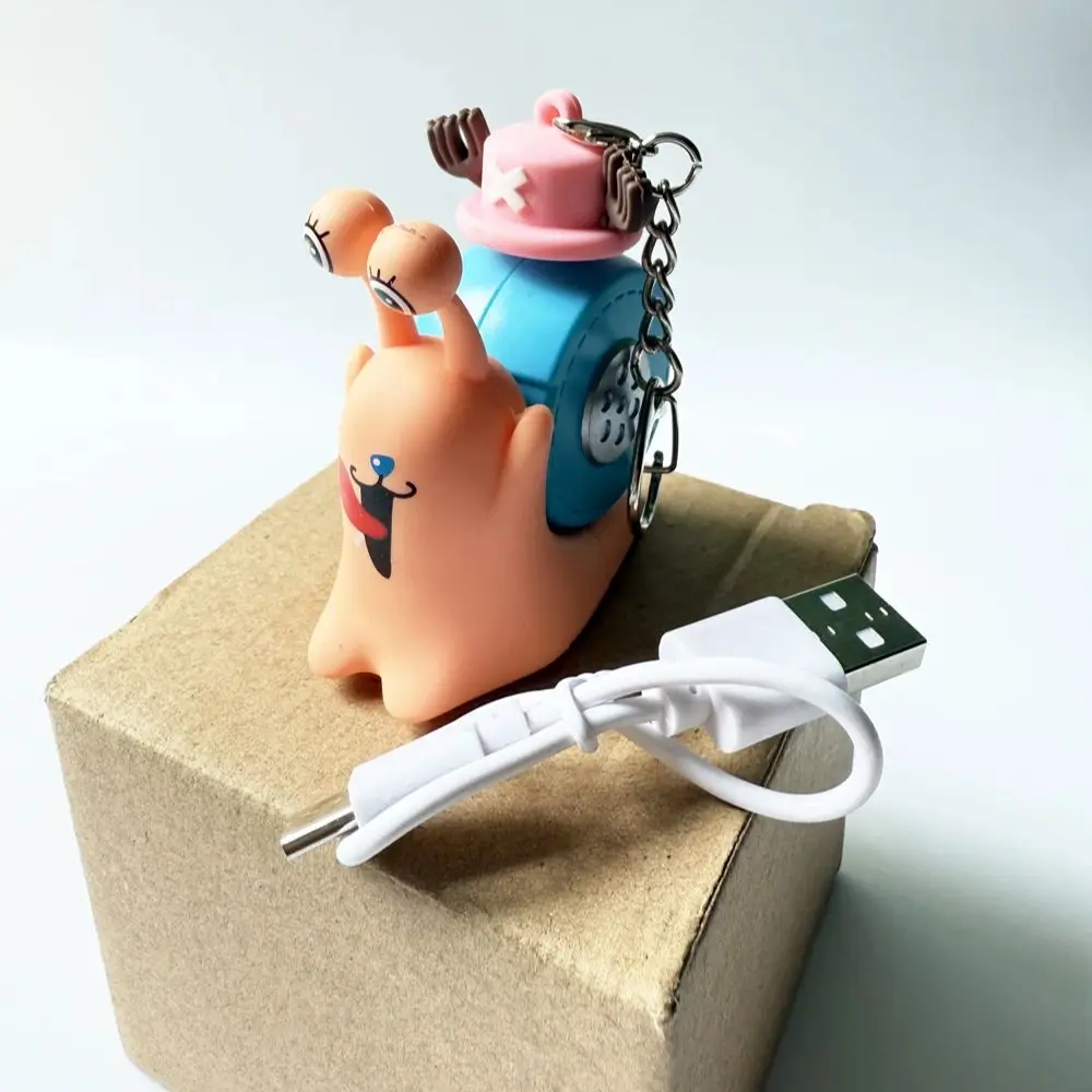 One Piece Den Den Mushi Model Toys Cartoon Luffy Sabo Ace Chopper Snail Shaped Phone Can Sound Recording Toys for Children Gifts