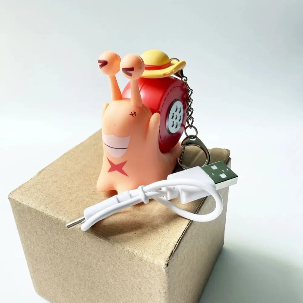 One Piece Den Den Mushi Model Toys Cartoon Luffy Sabo Ace Chopper Snail Shaped Phone Can Sound Recording Toys for Children Gifts
