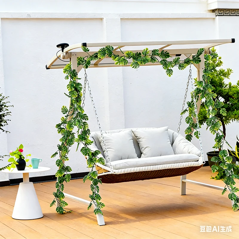 170cm Artificial Hanging Plants Fake Tropical Plants Vines Plastic Monstera Leaves Turtle Leafs for Garden Wedding Home Decor