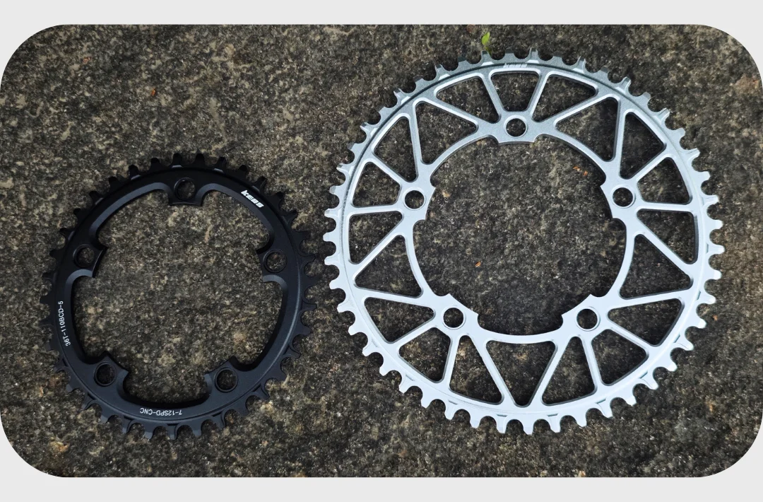 KEOS 110BCD Chainring 36T-56T Silver Bicycle Chainwheel Aluminum Alloy ForShimano FC4500 APEX 5Bolt Road Bike Narrow Wide Crank