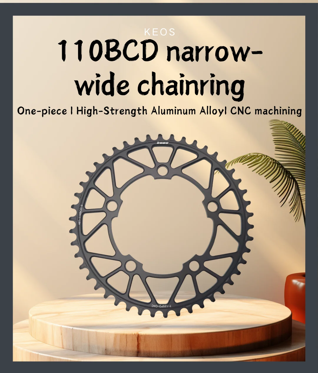 KEOS 110BCD Chainring 36T-56T Silver Bicycle Chainwheel Aluminum Alloy ForShimano FC4500 APEX 5Bolt Road Bike Narrow Wide Crank