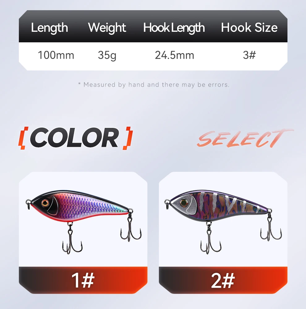 WEIHE 1pcs   Model B 10cm/35g Lure Sinking Hard Bait Fishing Lure