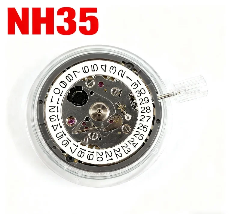 China NH35/NH35A Automatic Mechanical Movement High Accuracy 24 Jewels Mod Watch Replacement Japan Genuine NH35A Date at 3:00