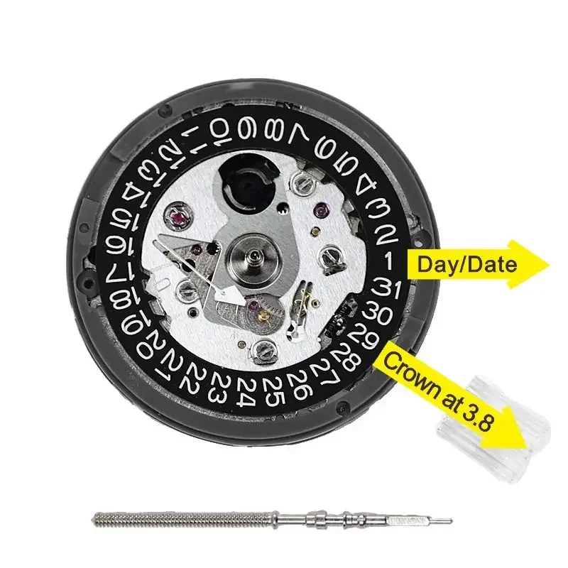 China NH35/NH35A Automatic Mechanical Movement High Accuracy 24 Jewels Mod Watch Replacement Japan Genuine NH35A Date at 3:00