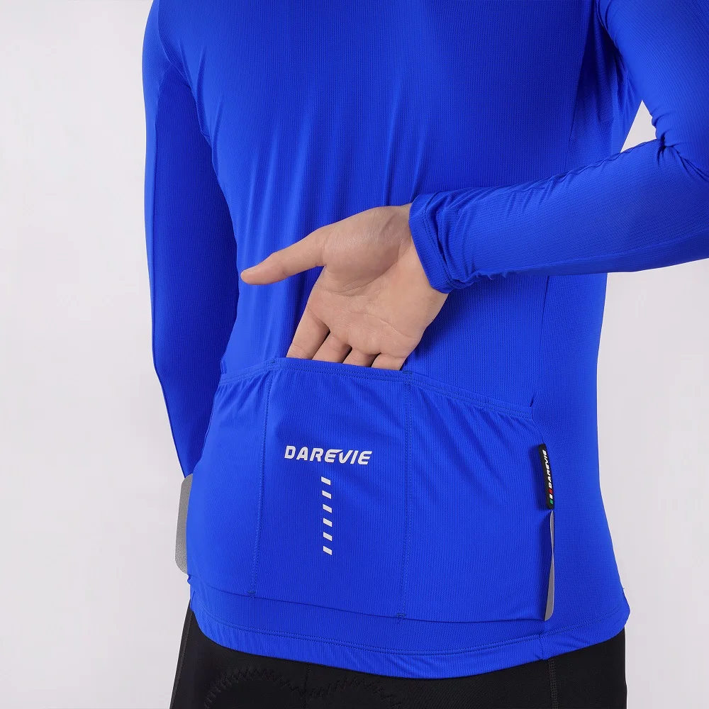 DAREVIE Cycling Jersey Man Cool Technology PRO Level Long Sleeve Man Cycling Maillot Anti UV Double Non Slip Men's Cycling Shirt