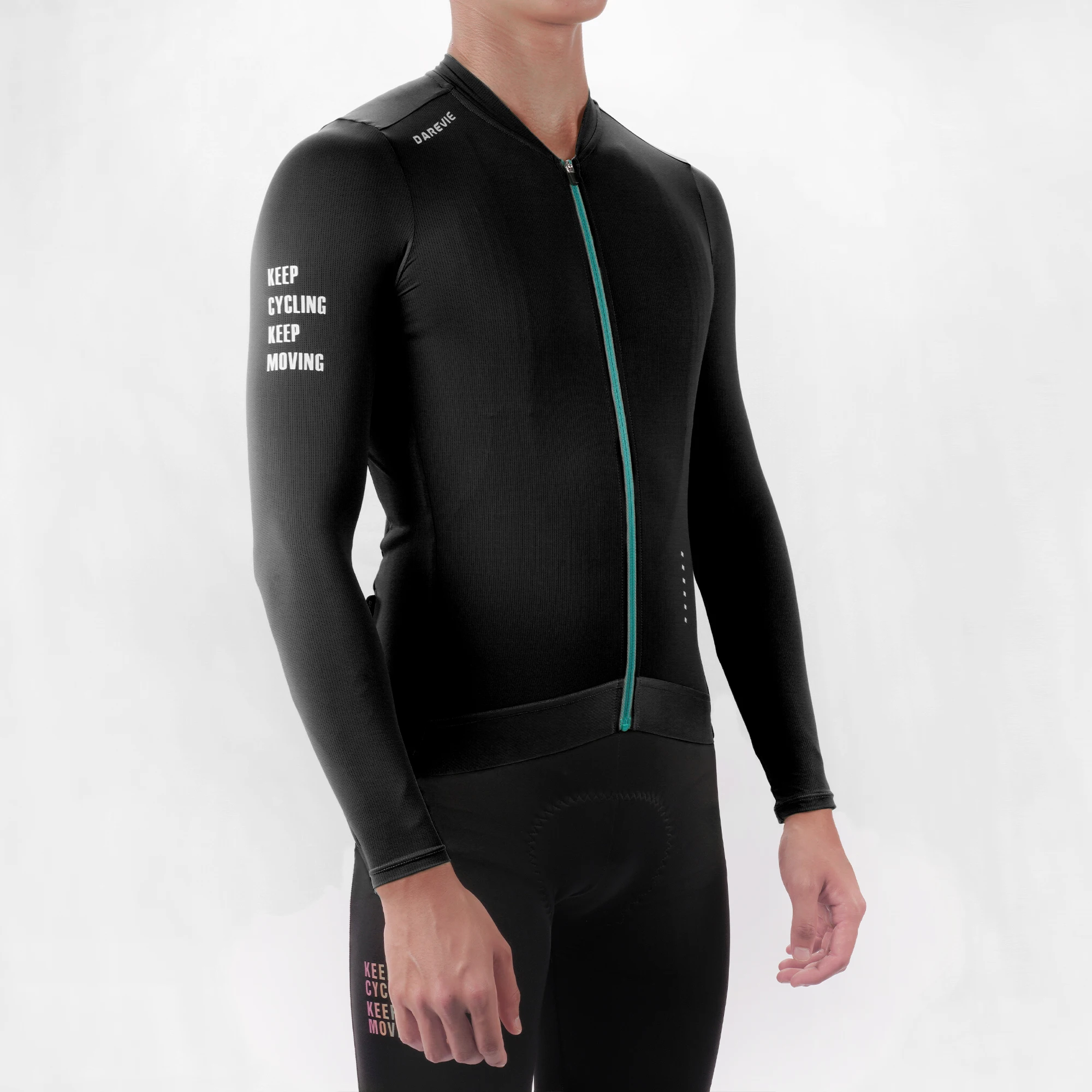 DAREVIE Cycling Jersey Man Cool Technology PRO Level Long Sleeve Man Cycling Maillot Anti UV Double Non Slip Men's Cycling Shirt