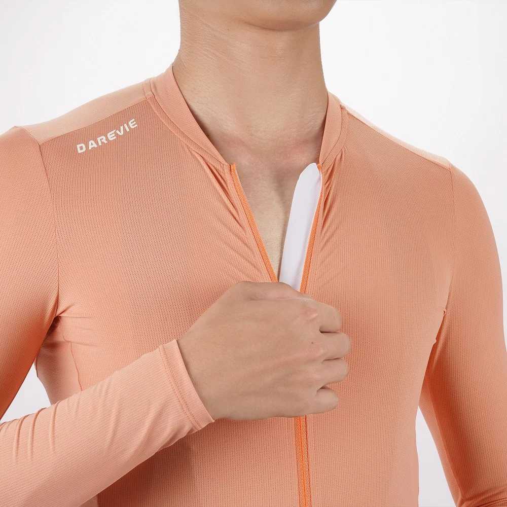 DAREVIE Cycling Jersey Man Cool Technology PRO Level Long Sleeve Man Cycling Maillot Anti UV Double Non Slip Men's Cycling Shirt