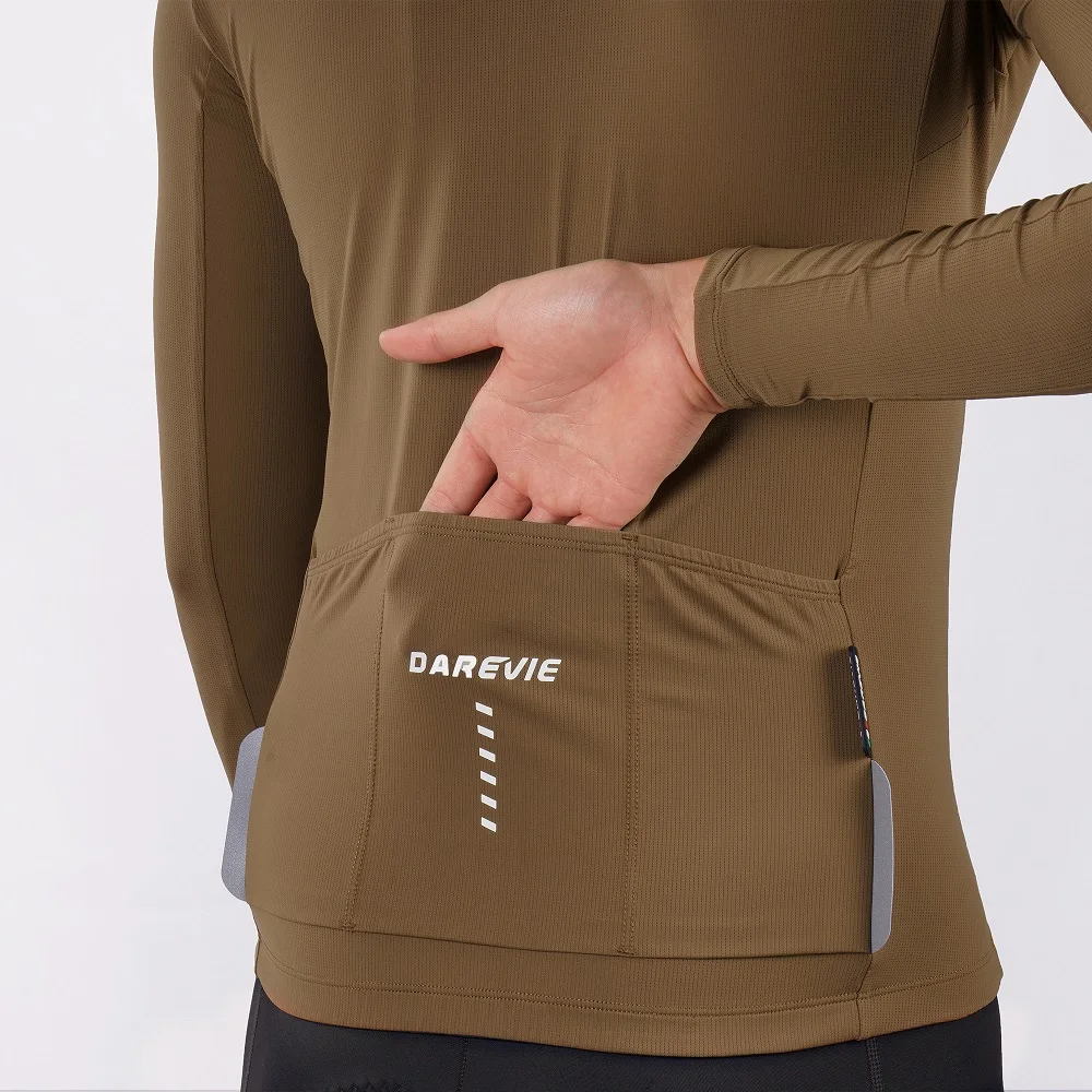 DAREVIE Cycling Jersey Man Cool Technology PRO Level Long Sleeve Man Cycling Maillot Anti UV Double Non Slip Men's Cycling Shirt