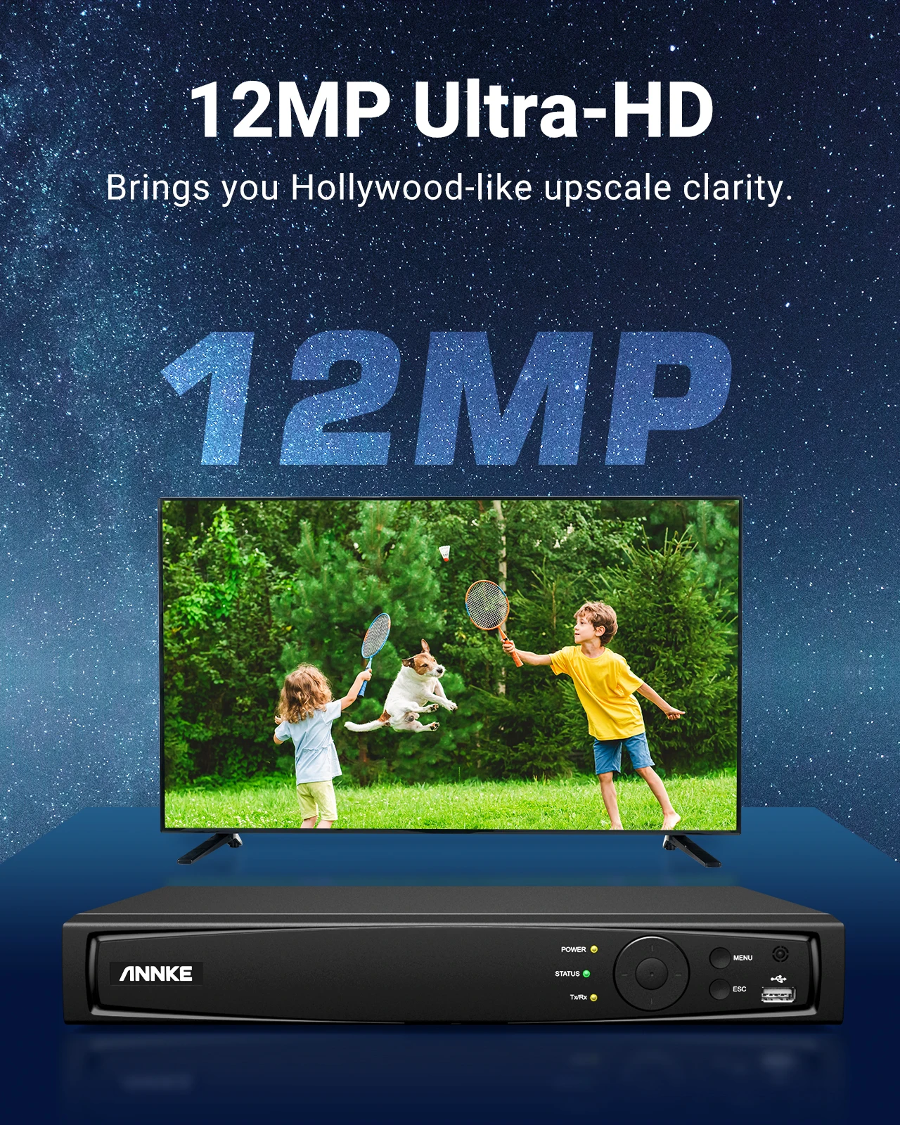 ANNKE 8CH 12MP POE Video Recorder H.265+ NVR Video Surveillance Security For 2MP 4MP 5MP 6MP 8MP/4K 12MP IP POE Camera
