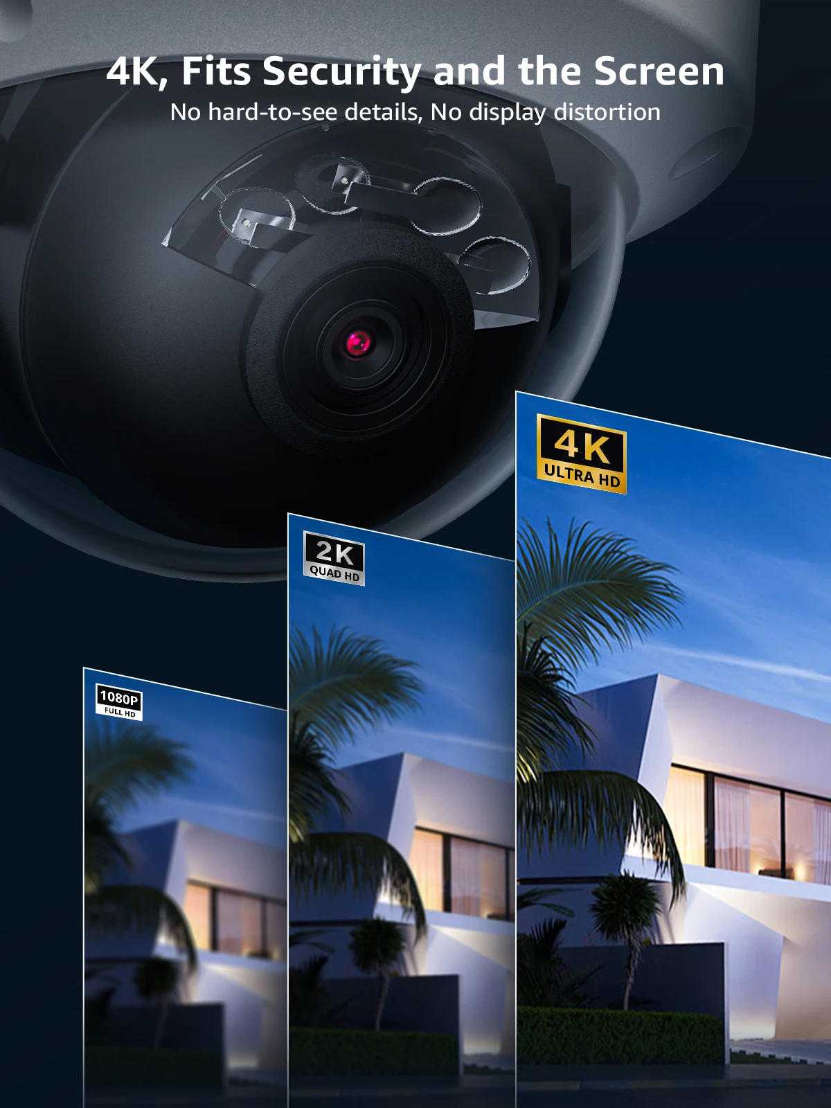 ANNKE C800 4K PoE Security Camera Outdoor IK10 8MP Smart Dual Light Built-in Mic Video Surveillance IP Security Camera