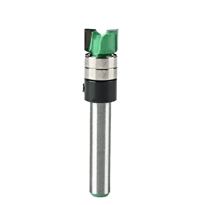 1PC/2PCS 6MM/6.35MM Shank Double-Bearing Trimming Milling Cutter Steel Blade Profile Bottom Milling Cutter For Precise Grooving