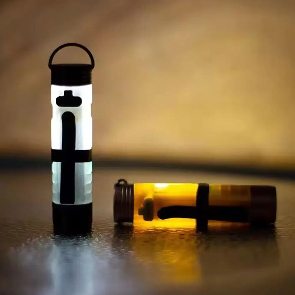 1PC Mini Flashlight Outdoor Key Clip Cap Ambient Led Long Endurance Disaster Relief Emergency 5050 Small Light Pocket