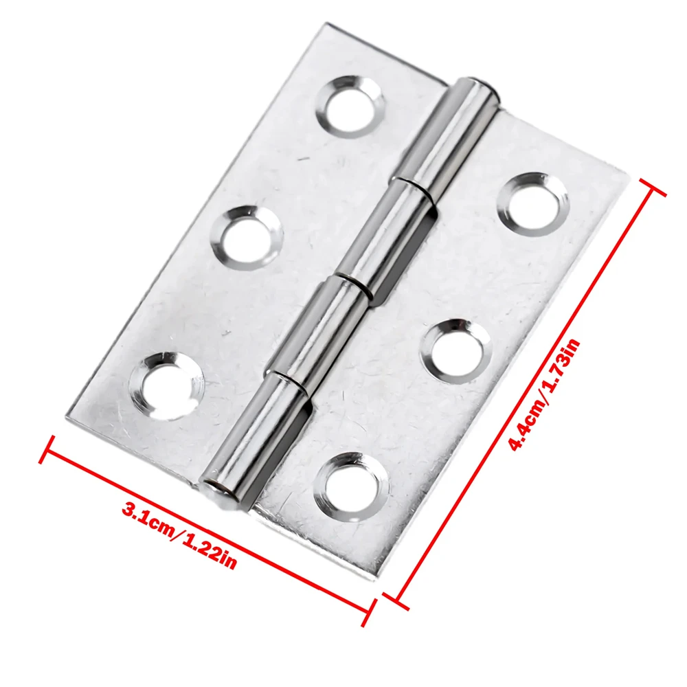 Stainless Steel Door Hinges, Silent Ball Bearing Hinges for Interior/Exterior Doors, Rustproof Cabinet Hardware, 10PCS Set