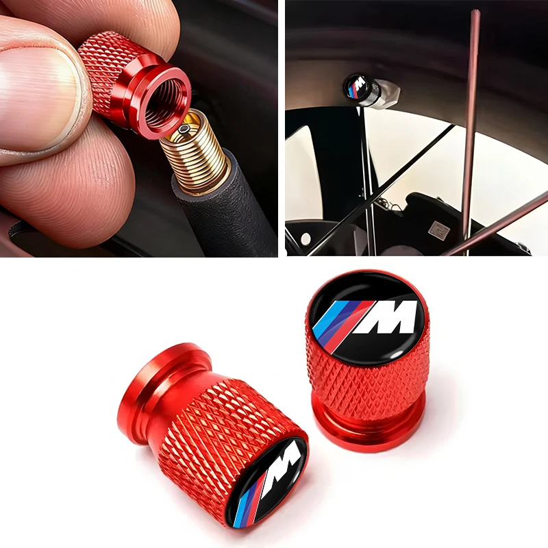Car Wheel Tire Valve Caps Tyre Stem Covers Airdust Waterproof For BMW M E34 E36 E60 E90 E46 E39 E70 F10 F20 F30 X5 X6 X1 M3 M5