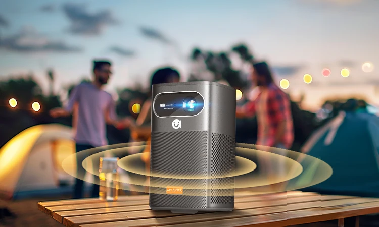 VEVSHAO V30 400ANSI DLP Projector Android 9.0 TOF Focus 3D Dual-band WiFi Bluetooth 5.0 15000mAh Battery Home Theater