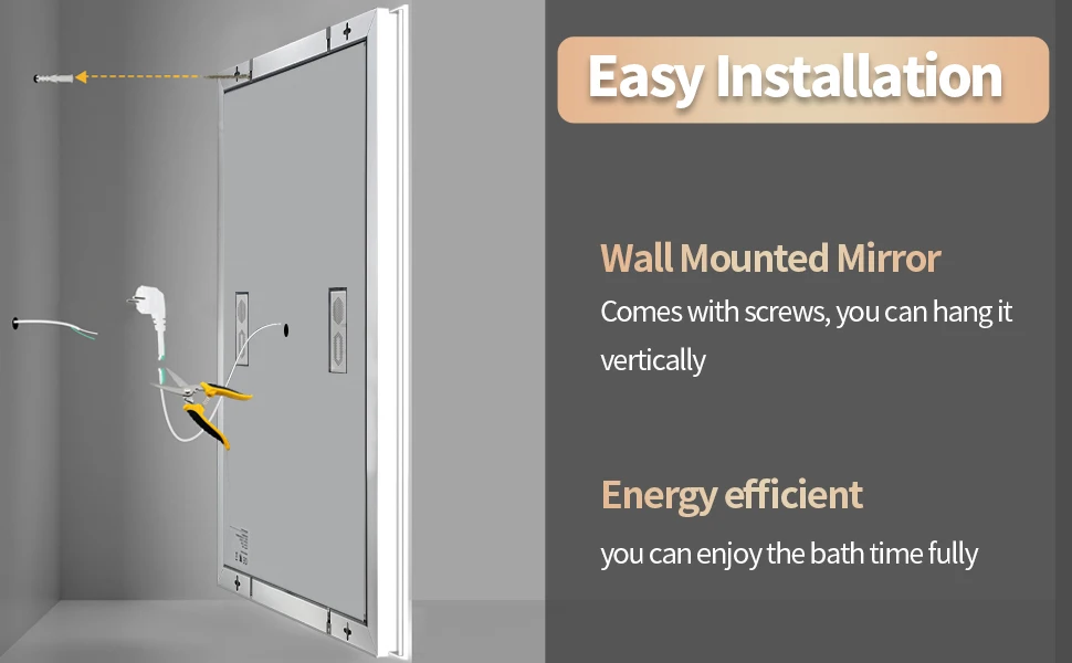 24 x 32 LED Bathroom Mirror with Bluetooth Smart Display Screen,Touch Button 3 Colors Dimmable Light, Anti-Fog, Memory