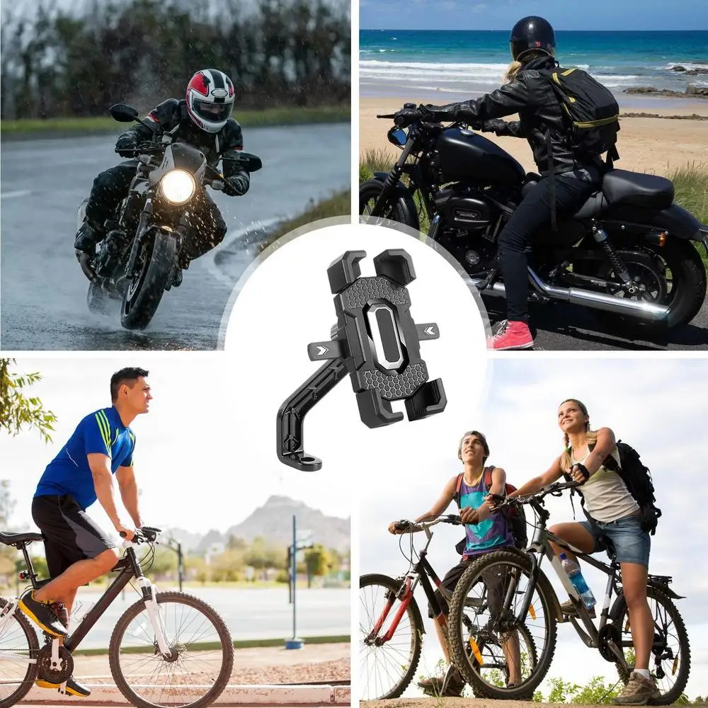 Cycling Phone Holder Handlebar Cell Phone Holder 360 Degree Rotation Safe Riding Navigation Phone Calls Vlogging Phone Holder