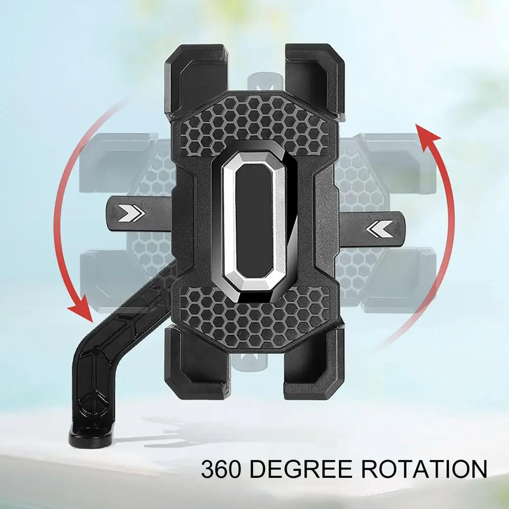 Cycling Phone Holder Handlebar Cell Phone Holder 360 Degree Rotation Safe Riding Navigation Phone Calls Vlogging Phone Holder