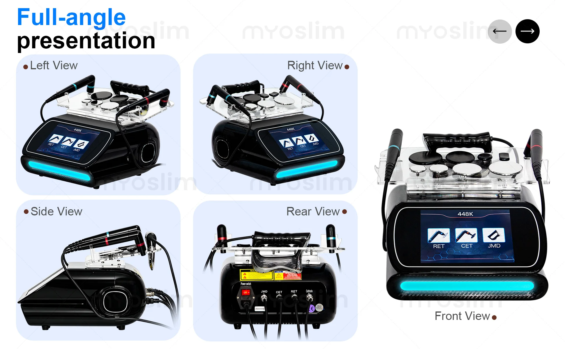 The Most Popular 448KHZ Tecar Therapy Machine Slimming Pain Relief SPA Beauty Skin Rejuvenation Diathermy Equipment