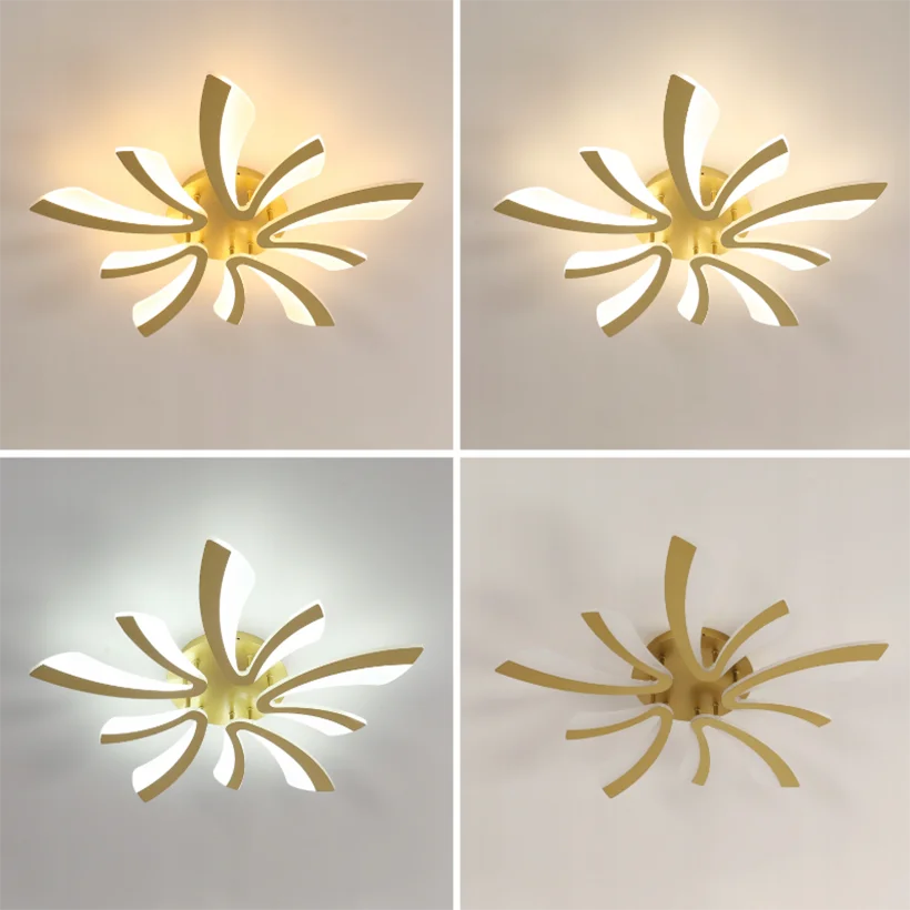 Dimmable LED Ceiling Light, 48W 5400LM Modern Living Room Lamp with Remote Control For Living Room,Dimmable 3000K-6500K