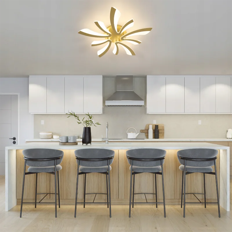 Dimmable LED Ceiling Light, 48W 5400LM Modern Living Room Lamp with Remote Control For Living Room,Dimmable 3000K-6500K