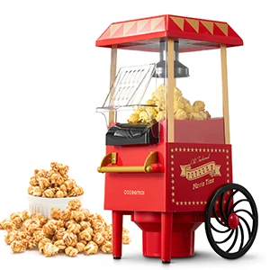 Popcorn Maker 1200W, Home Hot Air Popcorn Machine, Best Theater Popcorn Popper for Movie Night,Parties