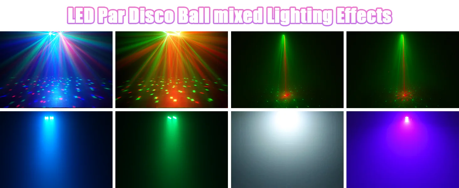 Yiflamefly Mini 5 in 1 Bracket Effect Light Mobile Stage Lighting Sound Control for DJ Shows Concerts Parties Bars KTV Ballroom