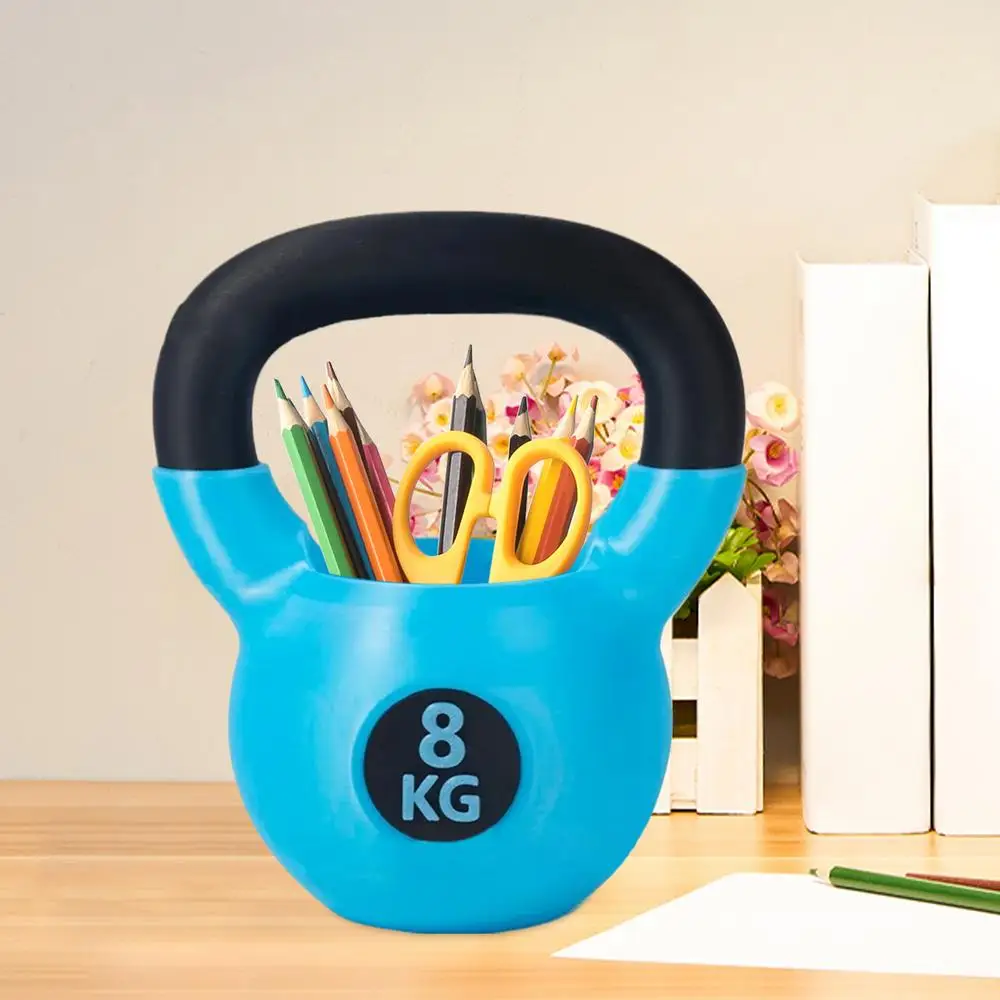 Kettlebell Pencil Holder Pen Holder Cups For Desktop Organizer Fun Desk Accessories For Women Men Adults Fitness Enthusiasts