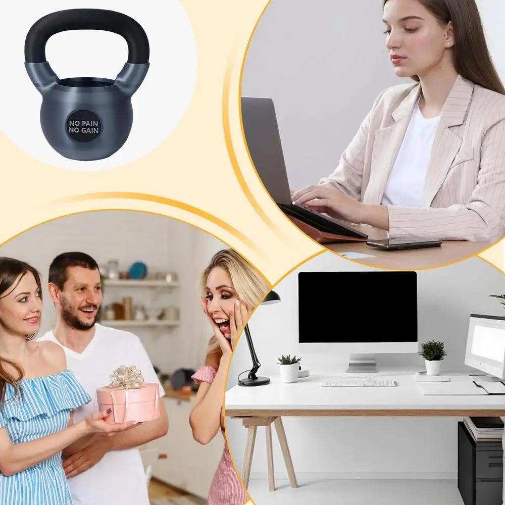 Kettlebell Pencil Holder Pen Holder Cups For Desktop Organizer Fun Desk Accessories For Women Men Adults Fitness Enthusiasts