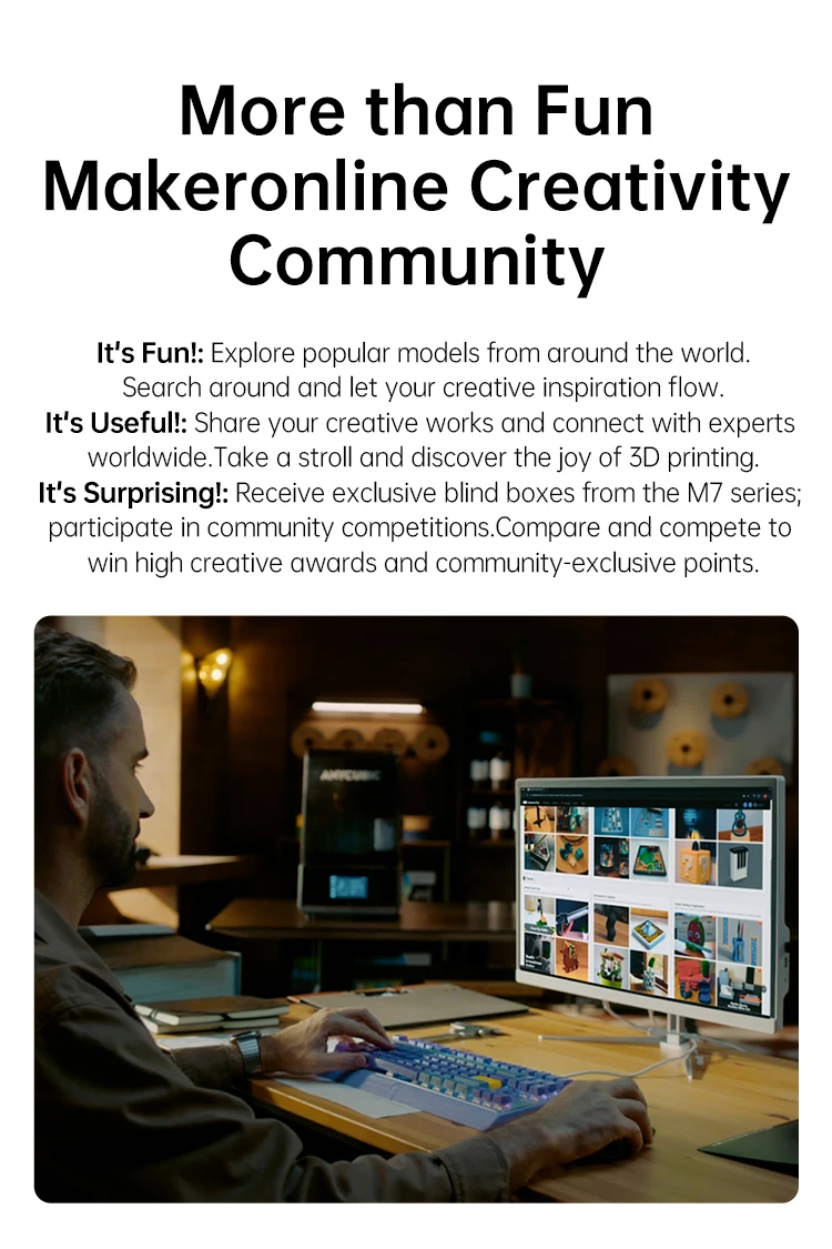 ANYCUBIC Photon Mono M7 14K Speed Up to 150mm/h Printing Mono MSLA 3D Printer 10'' LCD Resin 3D Printer Size 223*126*230m