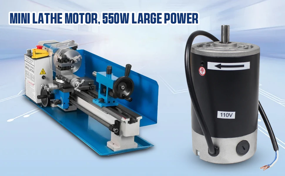 DC 550W 750W Brushed Mini Lathe Motor For CJ 0618 CD 210V WM210V Lathe Machine Part Accessories Tool