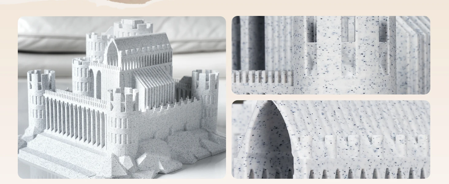 JAYO PLA Filament 5Rolls PLA Marble 3D Printer Filament 1.75MM For FDM 3D Printer High Speed Marble Texture 3D Printing Material